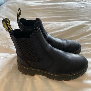 Black Leather Dr. Martens Air Walk Chelsea Boots